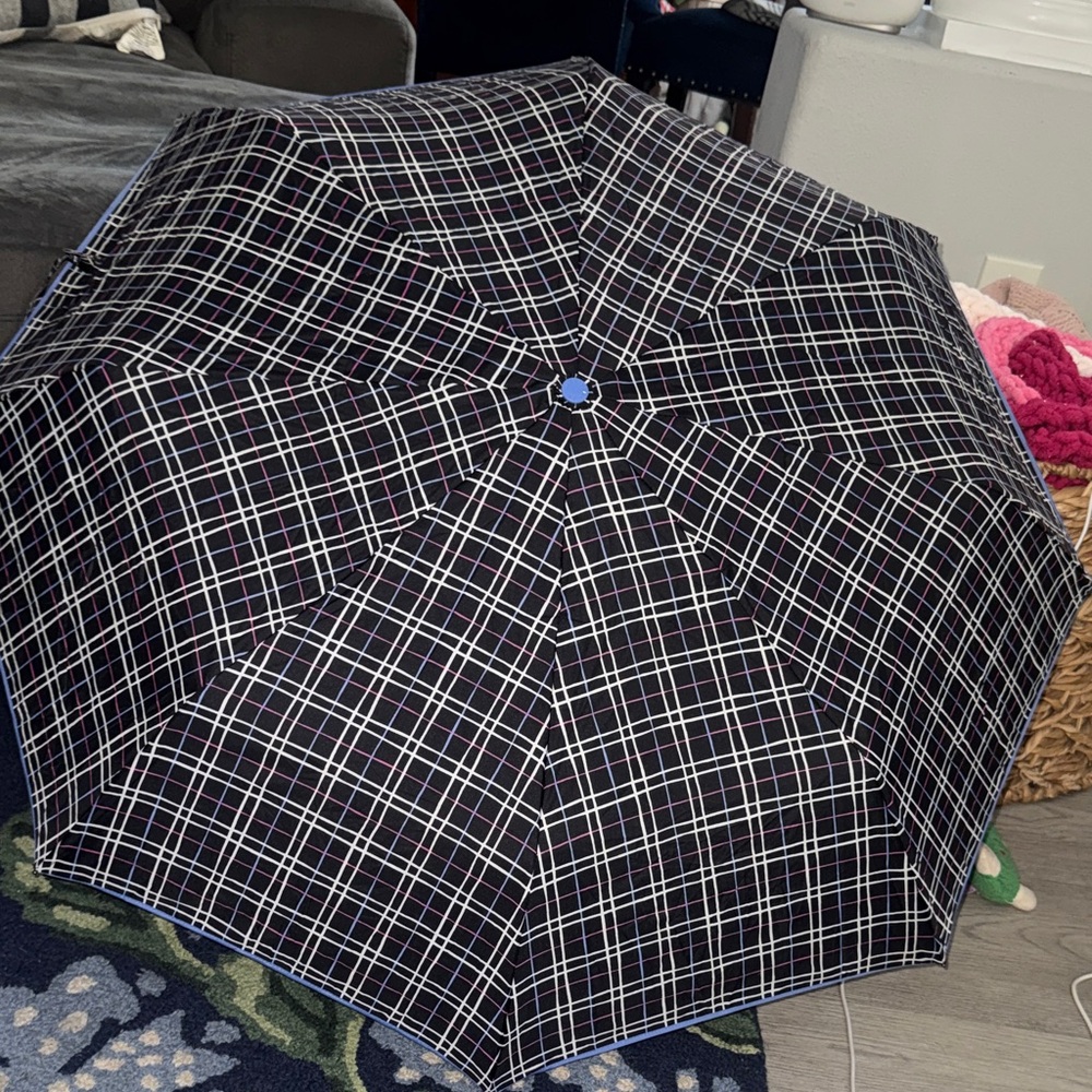 Vera Bradley Black and White Plaid Umbrella